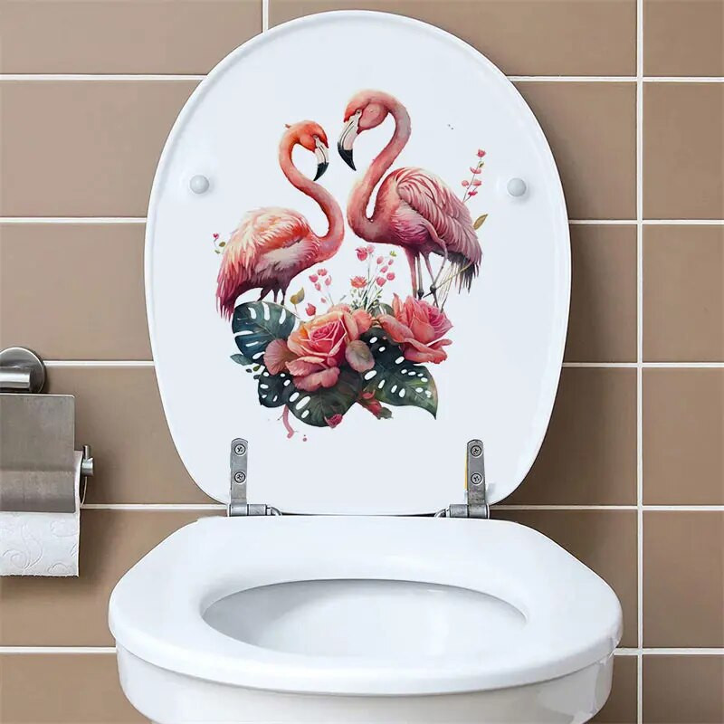 M414 pāra pūces putnu sienas uzlīme vannas istabas tualetes noņemama mājas dekorēšana guļamistabai virtuvei viesistabas uzlīme