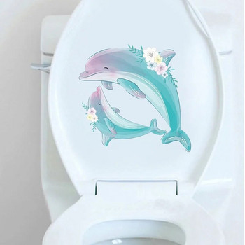 1 ΤΕΜ. Cute Whale Αυτοκόλλητο Τουαλέτας WC Αυτοκόλλητο Αυτοκόλλητο Τοιχογραφίας Αυτοκόλλητο Τοίχου Μπάνιου Καπάκι Τουαλέτας Αυτοκόλλητο Αυτοκόλλητο Διακόσμηση σπιτιού Διακόσμηση σπιτιού