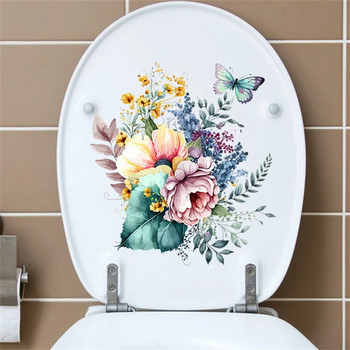 Αυτοκόλλητο τοίχου καθίσματος τουαλέτας μπάνιου Αυτοκόλλητο αφαιρούμενο αυτοκόλλητο τοίχου μπάνιου DIY Αυτοκόλλητα Διακοσμήσεις για καπάκι τουαλέτας WC