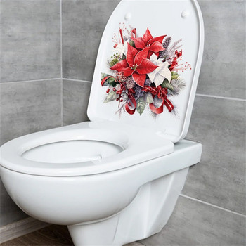 Αυτοκόλλητα τουαλέτας Χριστουγεννιάτικα λουλούδια Diy Αυτοκόλλητα Αυτοκόλλητα Τουαλέτας για Διακόπτης Διακόπτη Τουαλέτας Διακόσμηση Wc