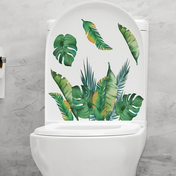 Πράσινα φύλλα φυτού Αυτοκόλλητο τοίχου Διακόσμηση μπάνιου τουαλέτας Ντουλάπι σαλονιού Διακόσμηση σπιτιού Χαλκομανίες Beautify Αυτοκόλλητη Τοιχογραφία