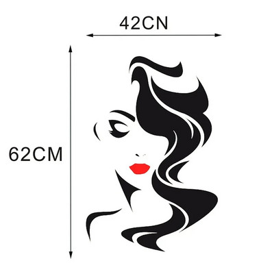 Γυναικείο πρόσωπο Beauty Αυτοκόλλητα τοίχου Beauty Studio δωμάτιο Διακοσμητικό αυτοκόλλητο μακιγιάζ Αυτοκόλλητο τοίχου τέχνης Τοιχογραφία αφαιρούμενη διακόσμηση σαλονιού