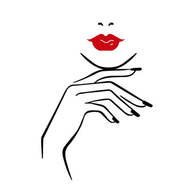 Γυναικείο πρόσωπο Beauty Αυτοκόλλητα τοίχου Beauty Studio δωμάτιο Διακοσμητικό αυτοκόλλητο μακιγιάζ Αυτοκόλλητο τοίχου τέχνης Τοιχογραφία αφαιρούμενη διακόσμηση σαλονιού