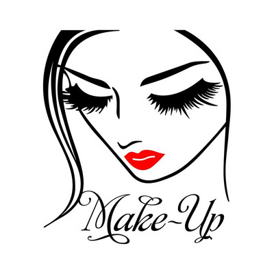Γυναικείο πρόσωπο Beauty Αυτοκόλλητα τοίχου Beauty Studio δωμάτιο Διακοσμητικό αυτοκόλλητο μακιγιάζ Αυτοκόλλητο τοίχου τέχνης Τοιχογραφία αφαιρούμενη διακόσμηση σαλονιού