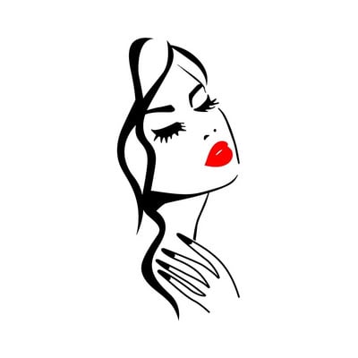 Γυναικείο πρόσωπο Beauty Αυτοκόλλητα τοίχου Beauty Studio δωμάτιο Διακοσμητικό αυτοκόλλητο μακιγιάζ Αυτοκόλλητο τοίχου τέχνης Τοιχογραφία αφαιρούμενη διακόσμηση σαλονιού