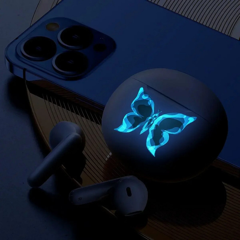 Klasikinis mėlynas žėrintis drugelio lipdukas PVC jungiklis vandeniui atsparūs sienų lipdukai, skirti svetainės mergaičių kambariams sienų dekoravimui