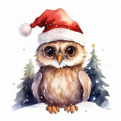 M415 Priecīgus Ziemassvētku pūces sienas uzlīmes noņemamas mājas dekorēšanas uzlīmes guļamistabas virtuvei viesistabas sienu dekorēšanai