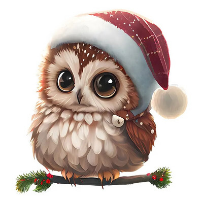 M415 Priecīgus Ziemassvētku pūces sienas uzlīmes noņemamas mājas dekorēšanas uzlīmes guļamistabas virtuvei viesistabas sienu dekorēšanai