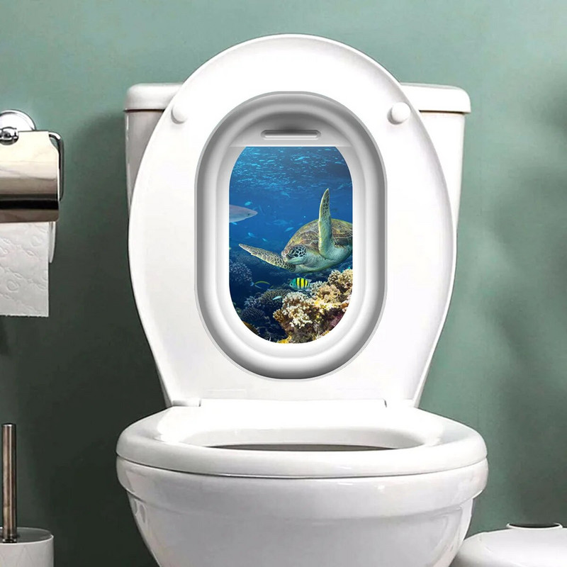 T30# Ζώα βυθού Κοράλλια Υδρόβια φυτά Αυτοκόλλητο τοίχου Διακόσμηση μπάνιου τουαλέτας Ντουλάπα σαλονιού Διακοσμητικά χαλκομανίες