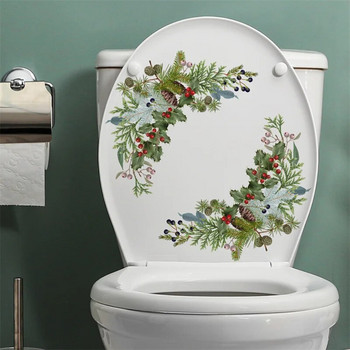M3 Χριστουγεννιάτικο Δώρο Αυτοκόλλητο Τουαλέτας Χιονάνθρωπος Κάλυμμα μπάνιου τουαλέτας Αυτοκόλλητο Αυτοκόλλητα τοίχου Αξεσουάρ Wc Διασκέδαση για διακόσμηση σπιτιού
