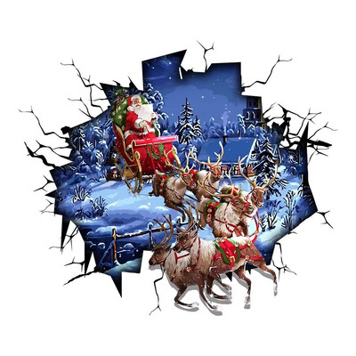 Nauji kalėdiniai neįprasti kūrybingi tualeto lipdukai, imituojantys 3D sniego senį, sienų lipdukai tualeto dekoravimo lipdukai