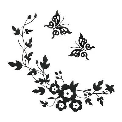 Armas naljakas uudne liblikas ja lilleline WC-istme/kleebis/kleebis Moodne 3D-seinakleebis Seinale Kodukaunistus Vannitoa kleebis