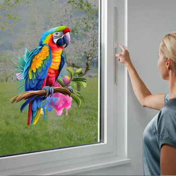 T321# Ръчно рисуван стикер за стена на папагал Баня Тоалетна Декор Шкаф за всекидневна Хладилник Ваденки за дома