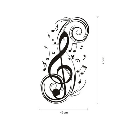 Seinakleebis Muusikariistamustriline Seinakleebised Isekleepuv PVC aknakaunistus Seinakleebis Kodukaunistus