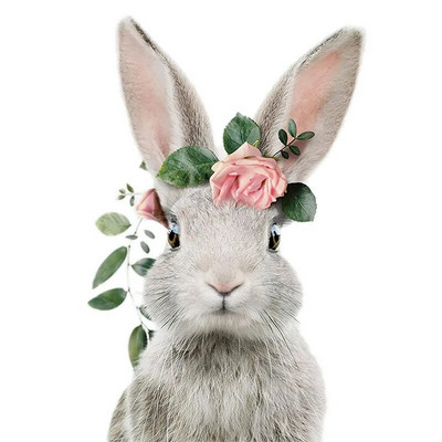 Three Ratels QCF36 Mielas triušiukas, juokingas gyvūnas, lipdukas vaikų kambario dekoravimas šaldytuvo tualeto lipdukai