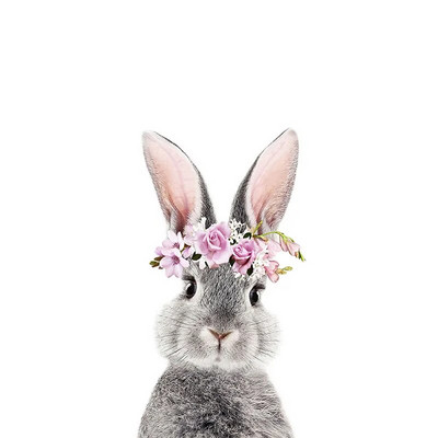 Three Ratels QCF36 Mielas triušiukas, juokingas gyvūnas, lipdukas vaikų kambario dekoravimas šaldytuvo tualeto lipdukai