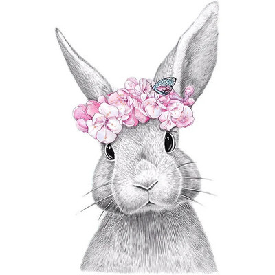 Three Ratels QCF36 Mielas triušiukas, juokingas gyvūnas, lipdukas vaikų kambario dekoravimas šaldytuvo tualeto lipdukai