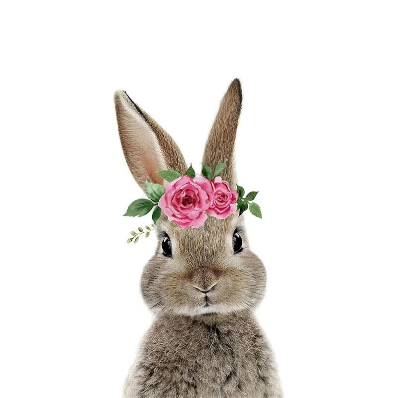 Three Ratels QCF36 Mielas triušiukas, juokingas gyvūnas, lipdukas vaikų kambario dekoravimas šaldytuvo tualeto lipdukai