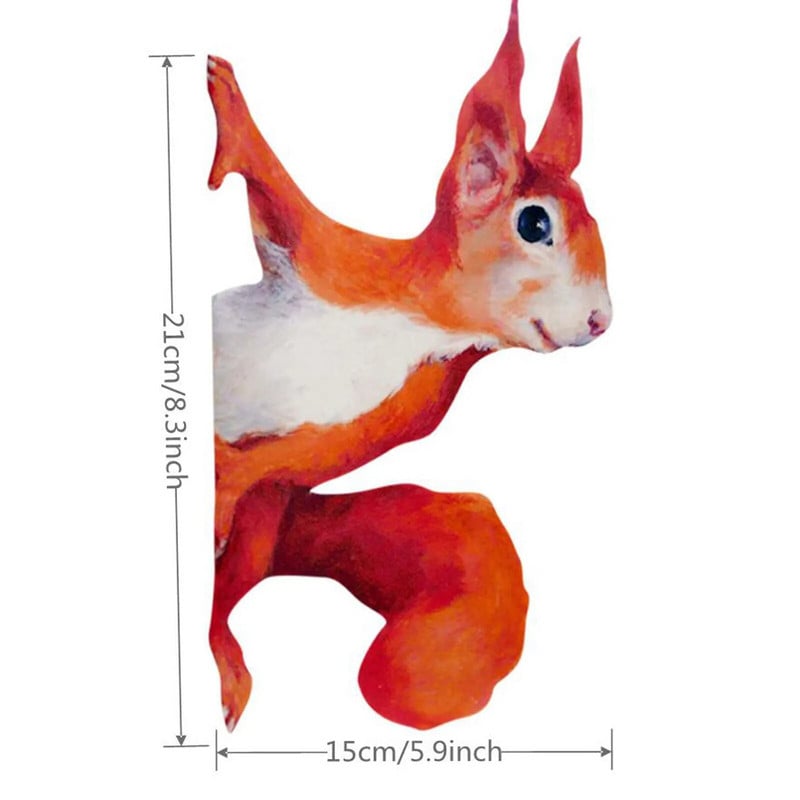 1/3/5 vnt Voverės sienų lipdukai Žvilgčiojantys sienos lipdukai, skirti kartu su „Four Seasons“ namų puošmena Наклейки На Стену