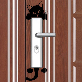 Αυτοκόλλητο Creative Light Switch Cat Παιδικό βρεφικό δωμάτιο DIY Cartoon Cute PVC Mural Wallpaper for Children Διακόσμηση κρεβατοκάμαρας