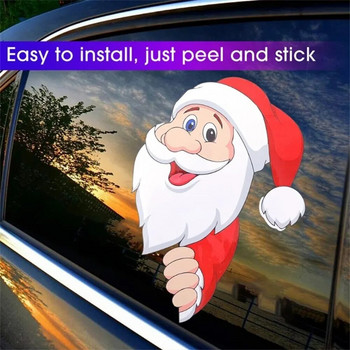 Коледен заден прозорец на предното стъкло на автомобила, развяващи се чистачки Самозалепваща се стикера за Коледа Коледа Автомобилен декор 1PC