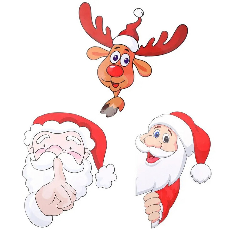 Kalėdų automobilio galinio lango priekinio stiklo banguojančių valytuvų lipni lipduko lipdukas Kalėdų kalėdiniam automobilio dekorui 1vnt