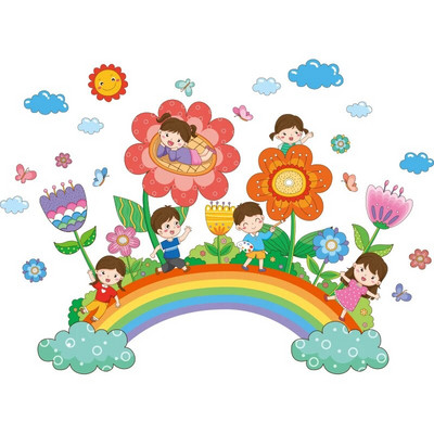 [SHIJUEHEZI] Animaciniai filmukai Vaikų sienų lipdukai Dekoras „Pasidaryk pats“ Debesys „Freetų lipdukai“ Vaikų kambariams Kūdikių miegamojo vaikų darželio namų dekoravimas