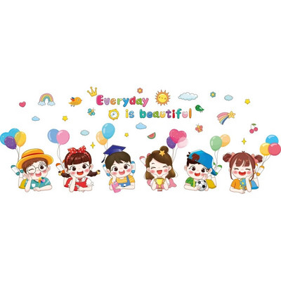 [SHIJUEHEZI] Animaciniai filmukai Vaikų sienų lipdukai Dekoras „Pasidaryk pats“ Debesys „Freetų lipdukai“ Vaikų kambariams Kūdikių miegamojo vaikų darželio namų dekoravimas