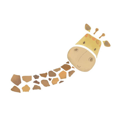 1 Σετ Αυτοκόλλητα τοίχου νηπιαγωγείου Τοιχογραφίες τοίχου παιδικού σταθμού Καμηλοπάρδαλη Αυτοκόλλητα τοίχου Ζώα Διακόσμηση τοίχου Καμηλοπάρδαλη Αυτοκόλλητα τοίχου