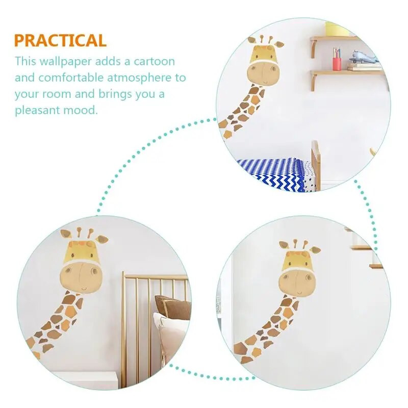 1 Σετ Αυτοκόλλητα τοίχου νηπιαγωγείου Τοιχογραφίες τοίχου παιδικού σταθμού Καμηλοπάρδαλη Αυτοκόλλητα τοίχου Ζώα Διακόσμηση τοίχου Καμηλοπάρδαλη Αυτοκόλλητα τοίχου