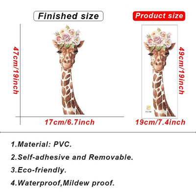 Videi draudzīgas žirafes bērnu sienas uzlīmes multfilmu vinila istabas dekorēšanas uzlīmes viesistabas guļamistabas bērnu bērnudārza sienu dekorēšanai