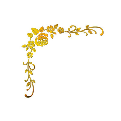 3D ziedu rotangpalmas spoguļu sienas uzlīmes izdaiļo mājas vidi dekorēšanas aksesuāri, kas piemēroti viesistabas guļamistabas dekorēšanai