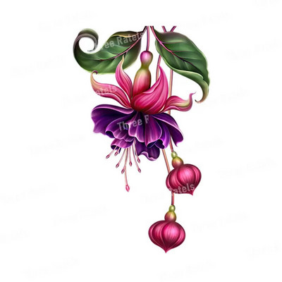 Three Ratels QCF114 Izsmalcināti skaisti ziedi istabas dekorēšanai sienas uzlīmes tualetes uzlīme