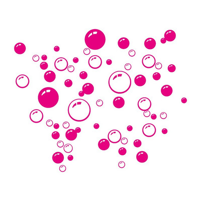 Burbulų apskritimo nuimamas tapetas Vonios kambario lango sienos lipdukas namuose „Pasidaryk pats“ PVC lipdukai Sienų lipdukai