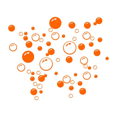 Burbulų apskritimo nuimamas tapetas Vonios kambario lango sienos lipdukas namuose „Pasidaryk pats“ PVC lipdukai Sienų lipdukai