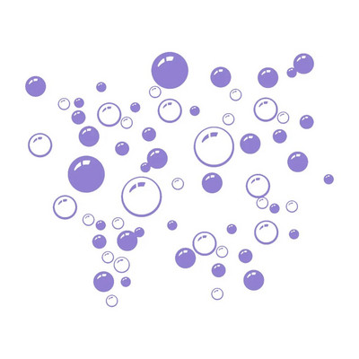 Burbulų apskritimo nuimamas tapetas Vonios kambario lango sienos lipdukas namuose „Pasidaryk pats“ PVC lipdukai Sienų lipdukai