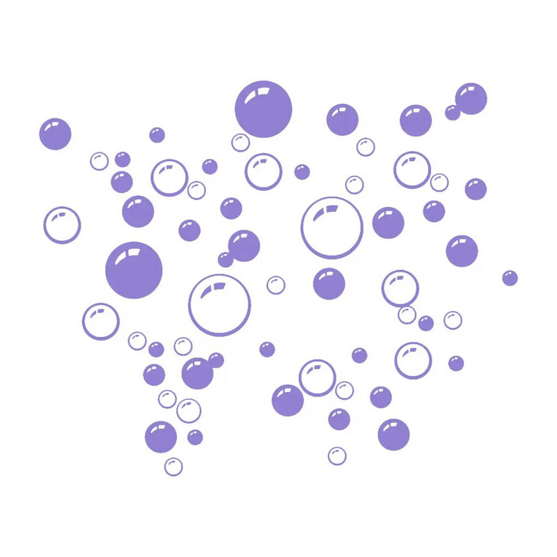 Burbulų apskritimo nuimamas tapetas Vonios kambario lango sienos lipdukas namuose „Pasidaryk pats“ PVC lipdukai Sienų lipdukai