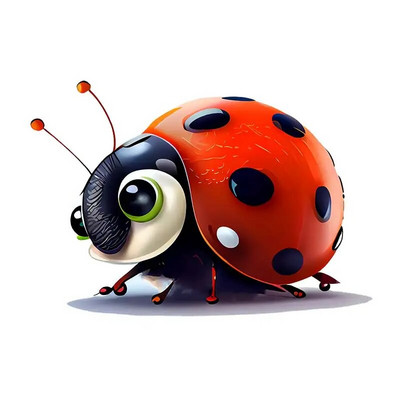 M701 Jauka mārīte karikatūras sienas uzlīme bērnu istabas fons mājas dekorēšana sienas gleznojums viesistabas tapetes smieklīgi uzlīme