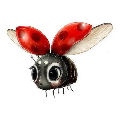 M701 Jauka mārīte karikatūras sienas uzlīme bērnu istabas fons mājas dekorēšana sienas gleznojums viesistabas tapetes smieklīgi uzlīme