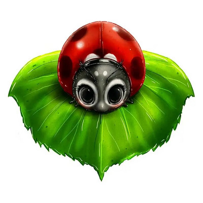 M701 Jauka mārīte karikatūras sienas uzlīme bērnu istabas fons mājas dekorēšana sienas gleznojums viesistabas tapetes smieklīgi uzlīme