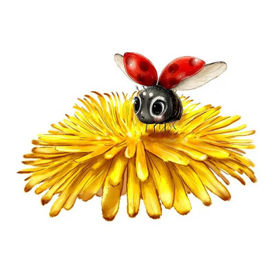 M701 Jauka mārīte karikatūras sienas uzlīme bērnu istabas fons mājas dekorēšana sienas gleznojums viesistabas tapetes smieklīgi uzlīme