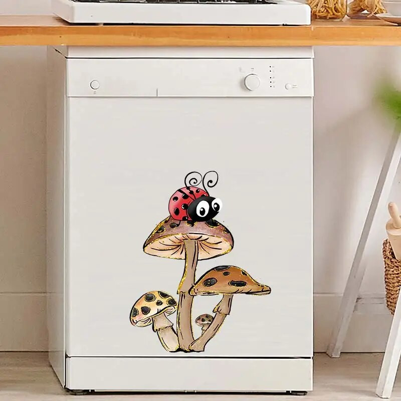 M701 Jauka mārīte karikatūras sienas uzlīme bērnu istabas fons mājas dekorēšana sienas gleznojums viesistabas tapetes smieklīgi uzlīme