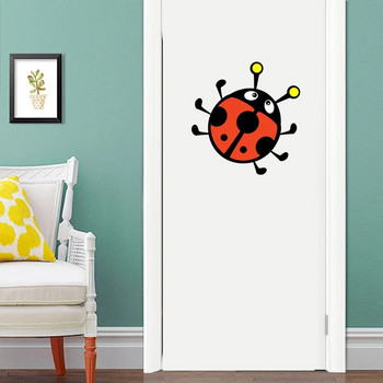 Three Ratels CA9 Lovely ladybug cartoon αυτοκόλλητα τοίχου για παιδιά Διακοσμητικά αυτοκόλλητα για παιδικό δωμάτιο αστεία αυτοκόλλητα αυτοκινήτου