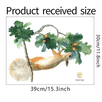 Karikatūra Meža vāvere Sienas Uzlīmes Radošas Tapetes Vāc kastaņus Bērnu istabas Bērnu istabas Klases Dekoratīvās Uzlīmes