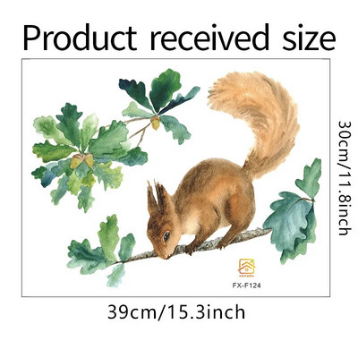 Karikatūra Meža vāvere Sienas Uzlīmes Radošas Tapetes Vāc kastaņus Bērnu istabas Bērnu istabas Klases Dekoratīvās Uzlīmes