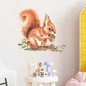 3D vāveres čiekuru sienas uzlīmes bērnu istabas bērnudārza sienas uzlīmes dekorācijas Kawaii Animal Pegatinas De Pared ir noliktavā