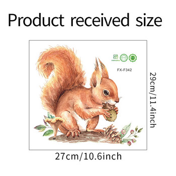 3d Squirrel Pinecone Αυτοκόλλητα τοίχου Παιδικό Δωμάτιο Νηπιαγωγείο Διακοσμητικό Αυτοκόλλητο τοίχου Kawaii Animal Pegatinas De Pared In stock