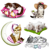 Three Ratels CM42 jauks guļošs kaķis mājas dekorēšana sienas uzlīmes bērnu guļamistabas uzlīmes tualetes uzlīmes