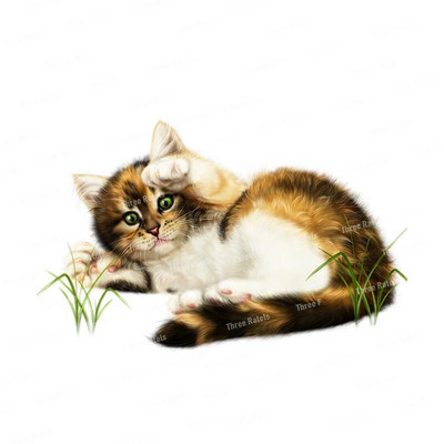 Three Ratels CM42 jauks guļošs kaķis mājas dekorēšana sienas uzlīmes bērnu guļamistabas uzlīmes tualetes uzlīmes