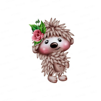 Three Ratels CX42 Jauka, ar rokām apgleznota multfilma meža dzīvnieku ģimenes dekorācijas sienas uzlīme